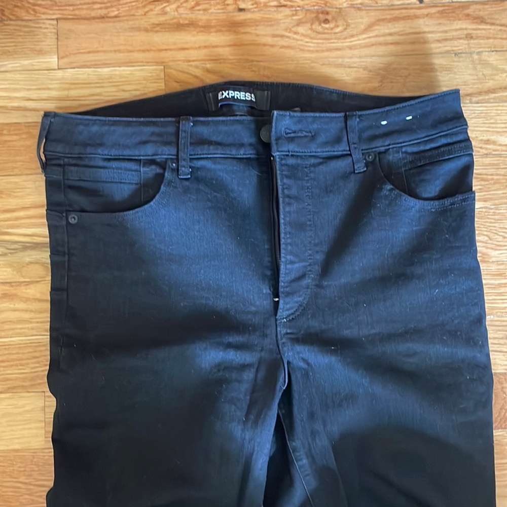 Express black high rise ankle legging jeans